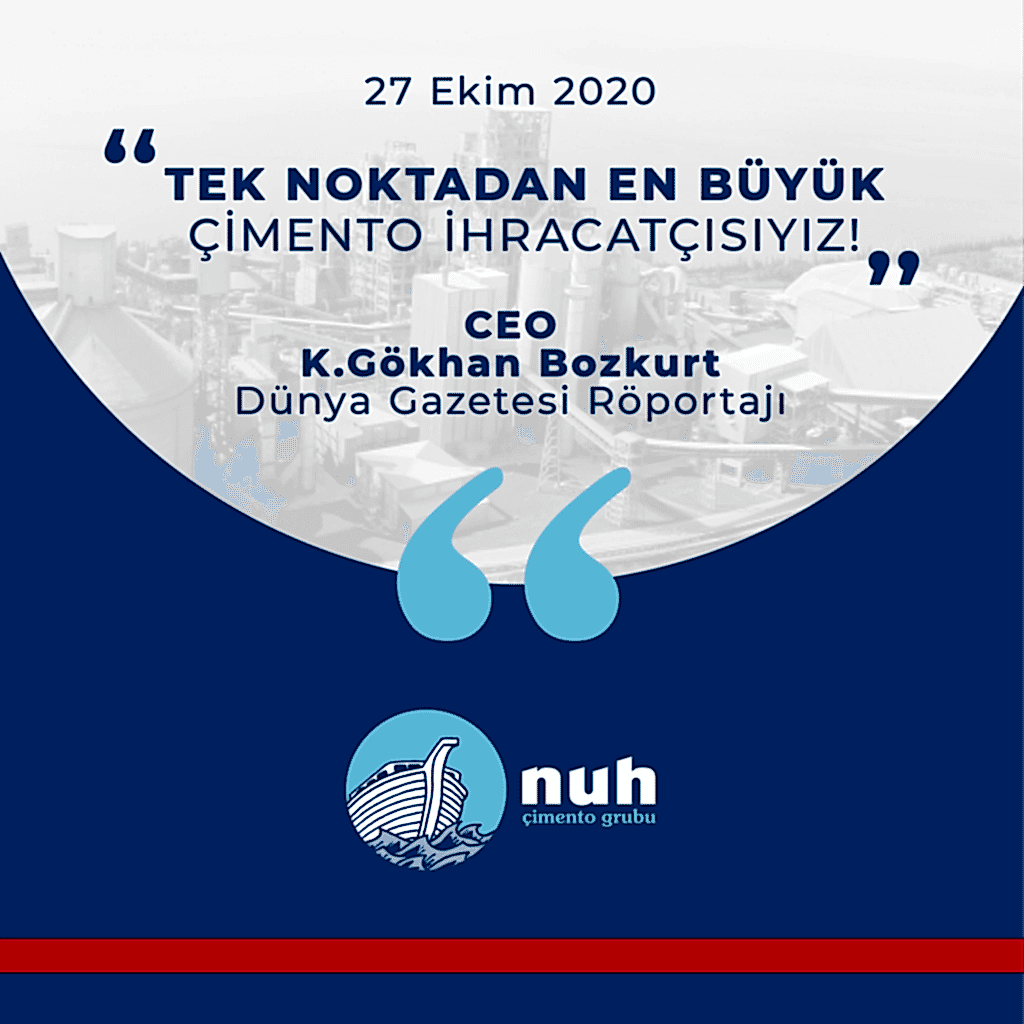 “Tek noktadan en büyük çimento ihracatçısıyız”